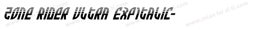 Zone Rider Ultra ExpItalic字体转换
